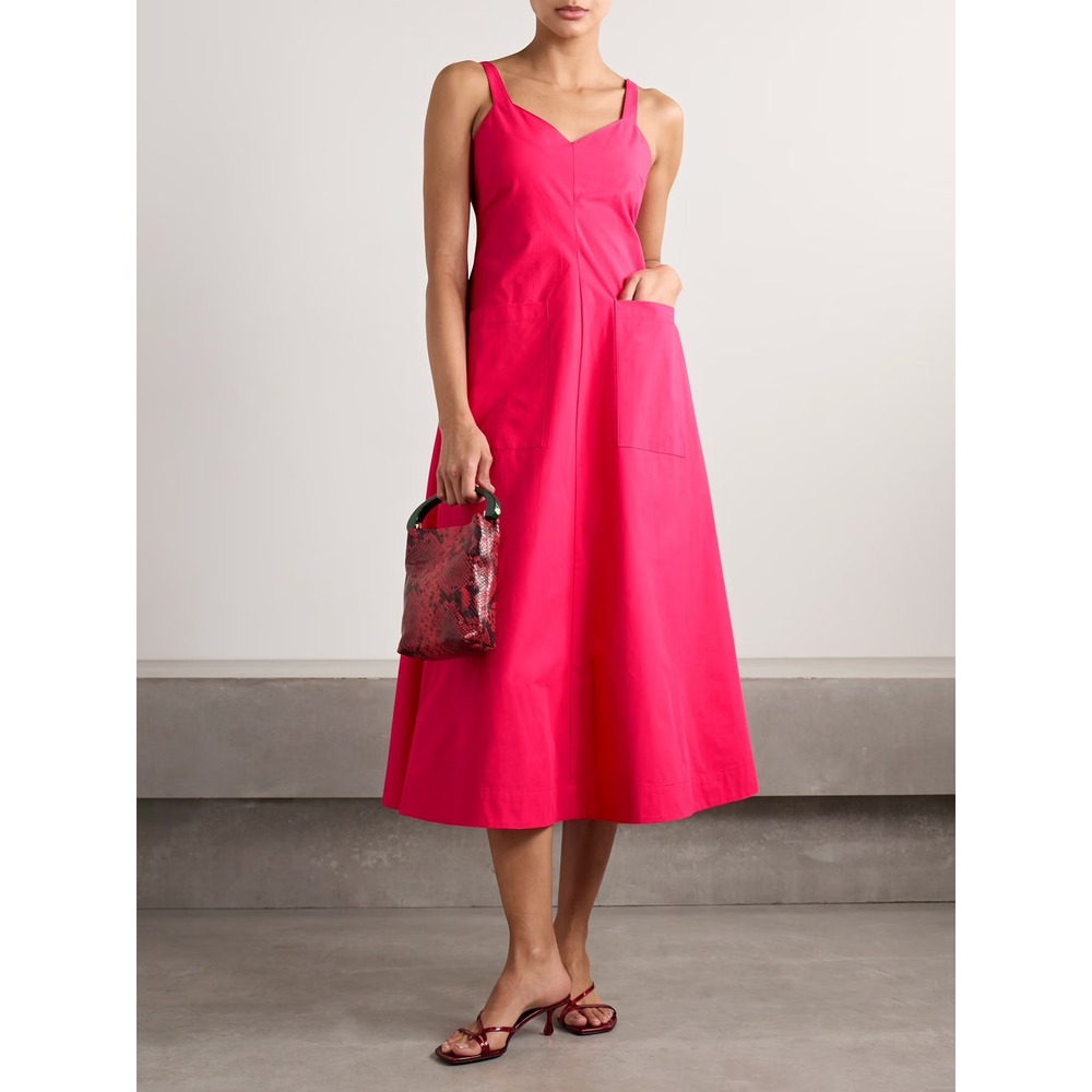 Rosie Assoulin‎ Pocktail Midi Dress Womens Pink Size 8
